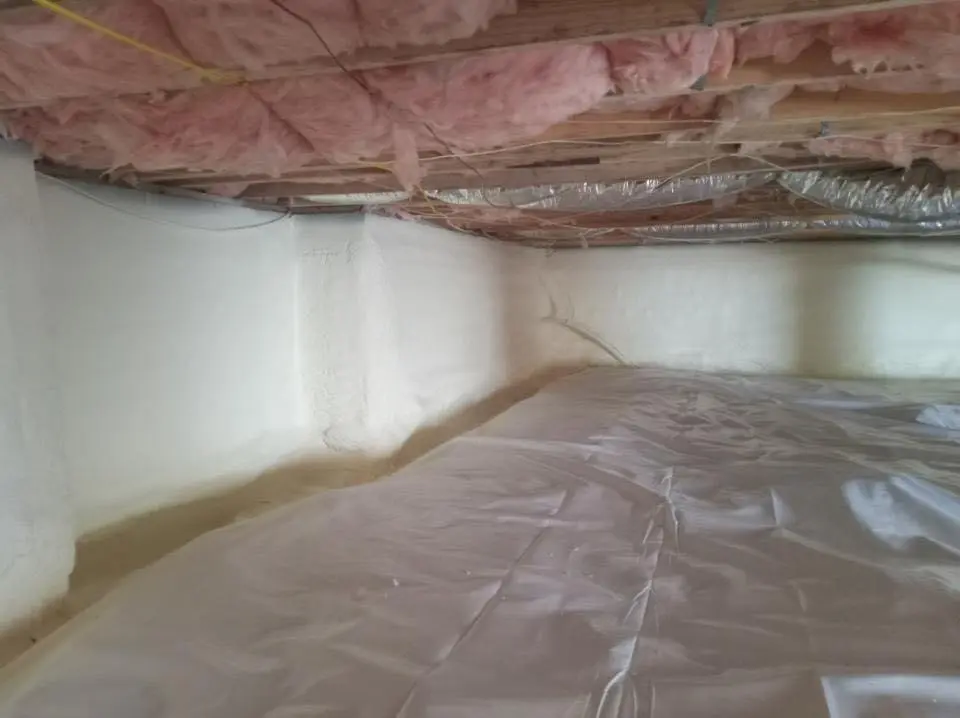 Crawl space encapsulation with closed-cell spray foam for Roof Maintenance in St. Matthews